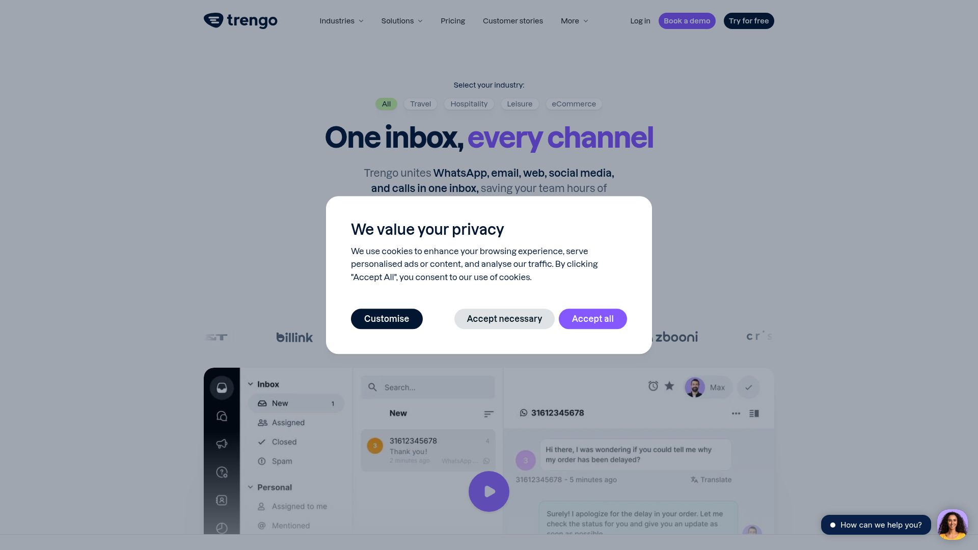 Trengo SaaS platform website
